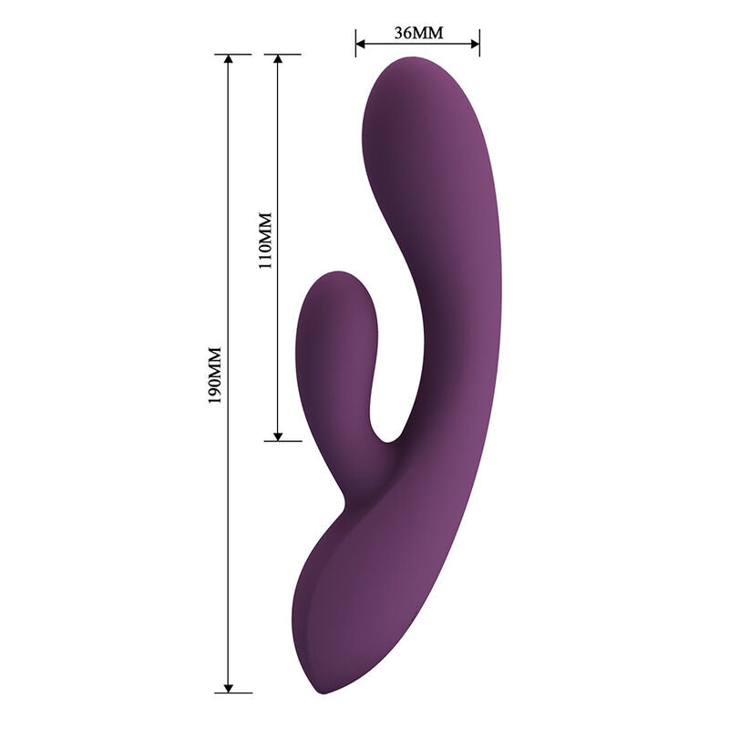 Pretty Love Rosolyn Vibratore Rabbit Ricaricabile 10 Funzioni Viola – immagine 10