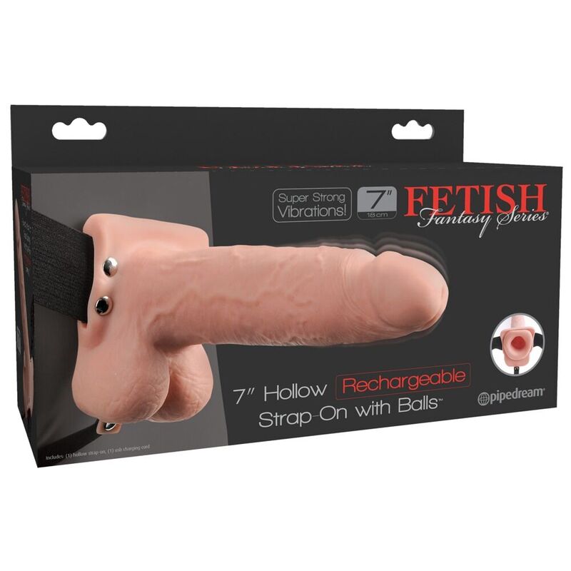 Fetish Fantasy Strap-On Cavo Vibrante Realistico con Testicoli 17,8 cm