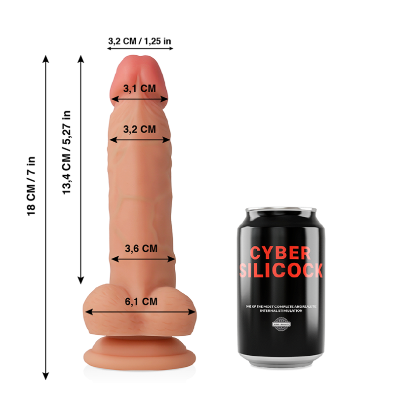 Cyber Silicock Freeman Dildo Realistico in Silicone Liquido 20 cm
