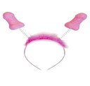 Diablo Picante Cerchietti con Antenne a Forma di Pene Rosa Glitter 6 Pezzi