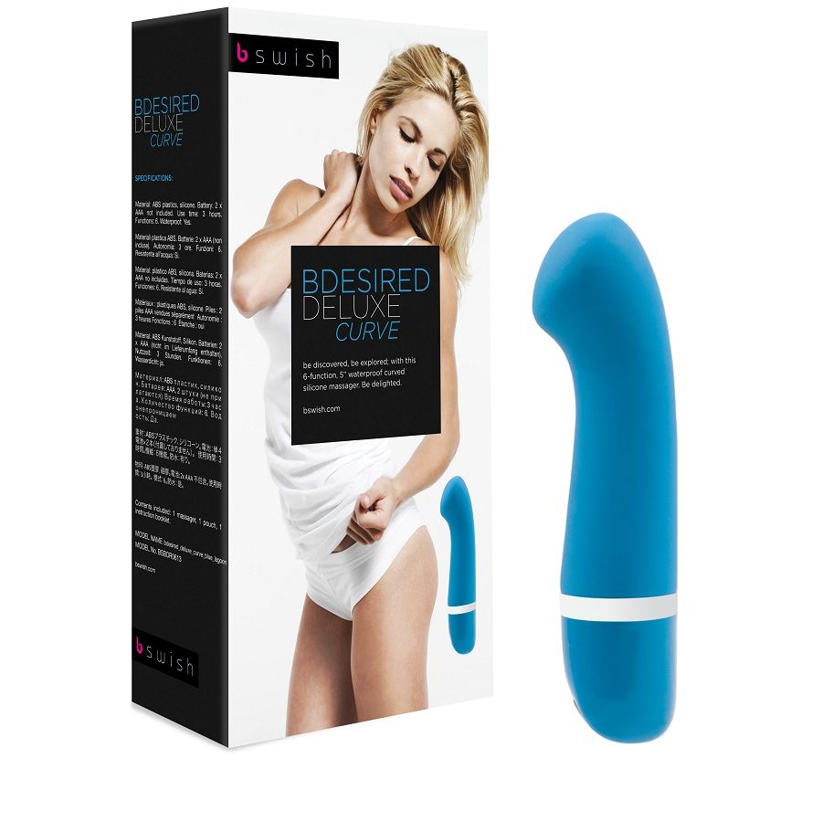 B Swish Bdesired Deluxe Curve Vibratore Punto G Blu laguna