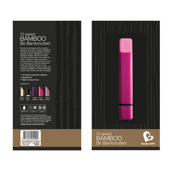 Rocks-Off Bamboo Vibratore Bullet 10 Velocità Oro – immagine 3