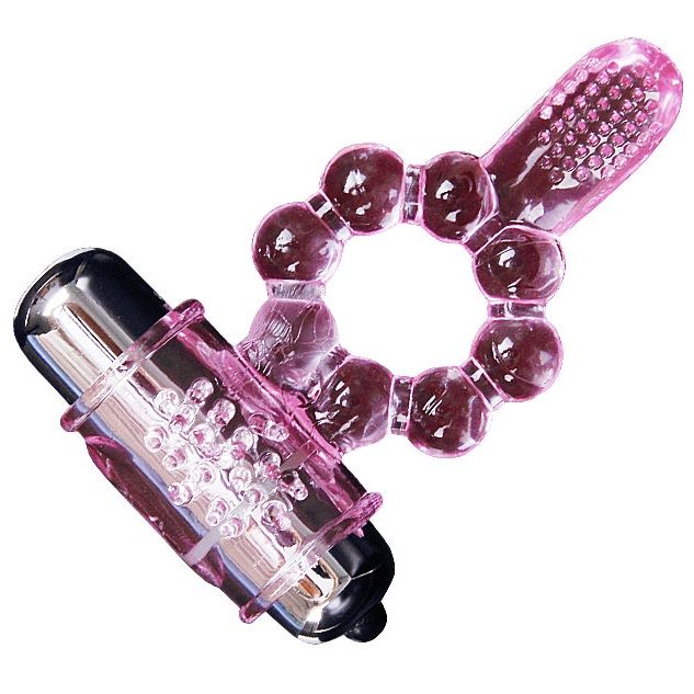 Baile Anello Vibrante in Silicone con Lingua 10 Ritmi Rosa – immagine 5