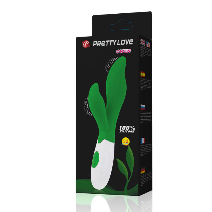 Pretty Love Owen Vibratore con Stimolatore Clitoride 30 Funzioni Verde – immagine 10