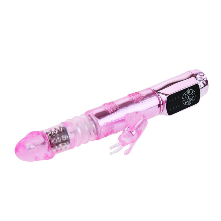 Baile Throbbing Butterfly Vibratore Rabbit Rotante con Stimolatore Clitoride – immagine 4