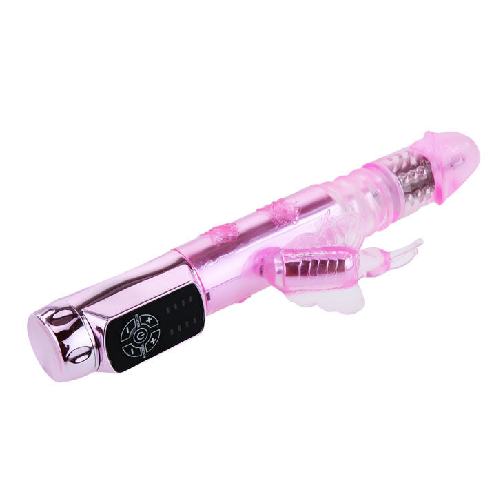 Baile Throbbing Butterfly Vibratore Rabbit Rotante con Stimolatore Clitoride – immagine 5