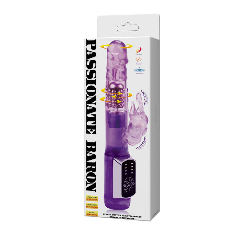 Baile Passion Baron Vibratore Rabbit Rotante con Stimolatore Clitoride – immagine 10