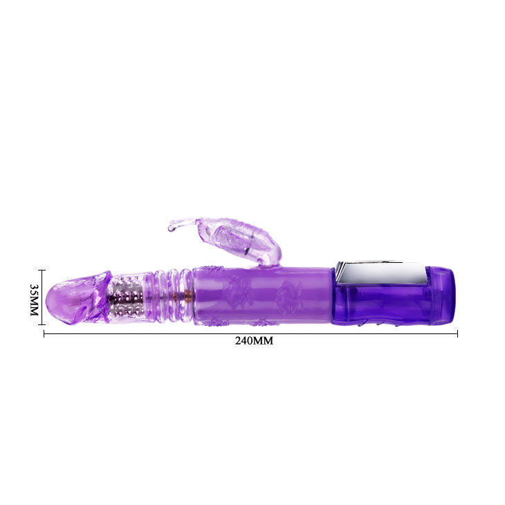 Baile Butterfly Prince Vibratore Rabbit Rotante con Stimolatore Clitoride – immagine 7