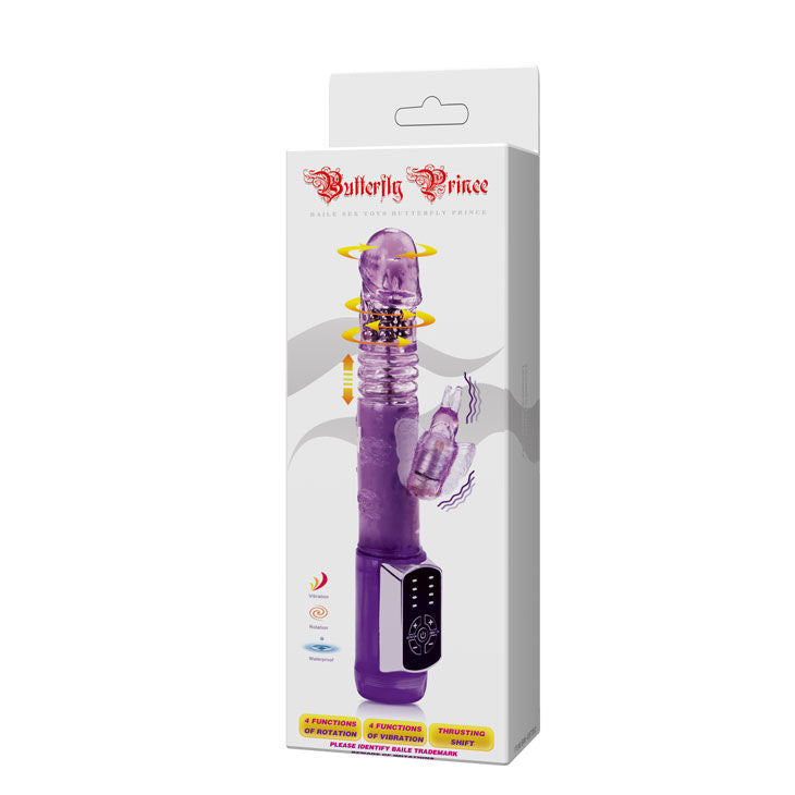 Baile Butterfly Prince Vibratore Rabbit Rotante con Stimolatore Clitoride – immagine 10