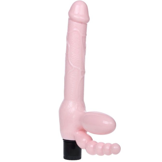 Baile Strap-On Senza Imbracatura Vibrante con Stimolatore Anale 25,4 cm – immagine 3