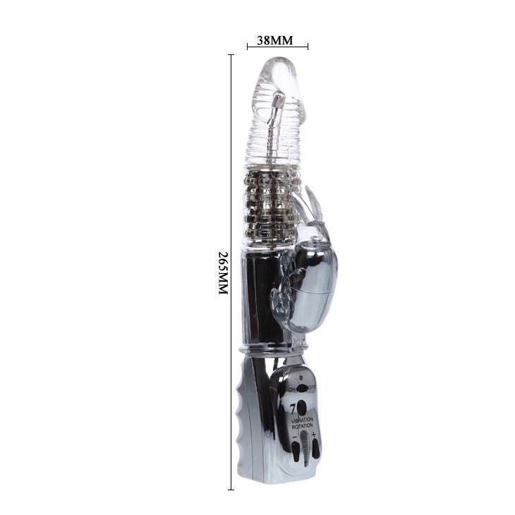 Baile Amour Missile Vibratore Rotante Trasparente 26,5 cm – immagine 5