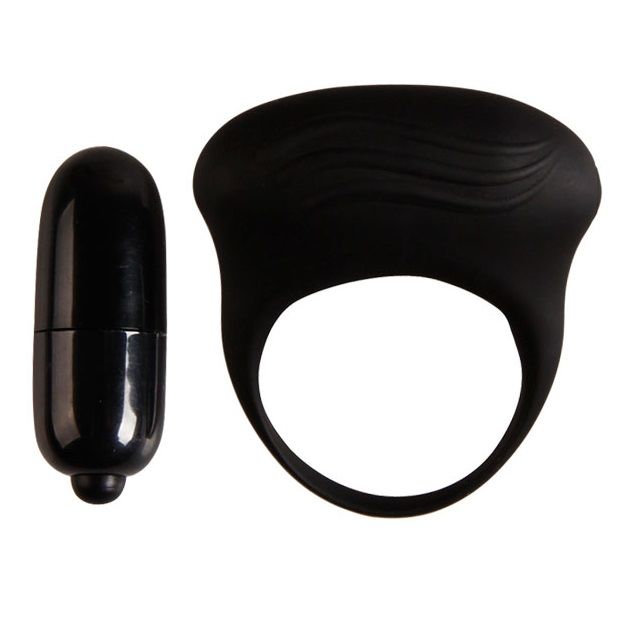 Pretty Love Bertram Anello Vibrante in Silicone Nero