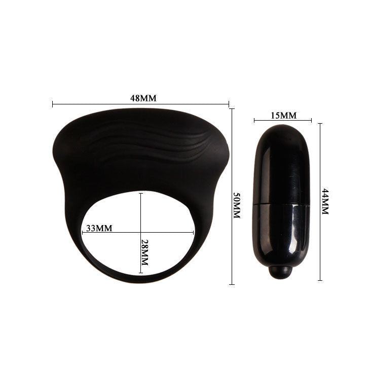 Pretty Love Bertram Anello Vibrante in Silicone Nero – immagine 5