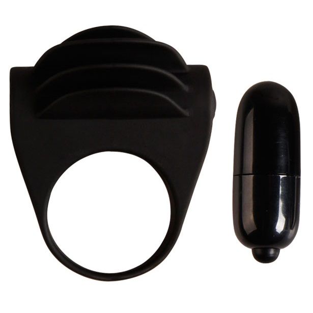 Pretty Love Chester Anello Vibrante con Stimolatore Clitoride Nero