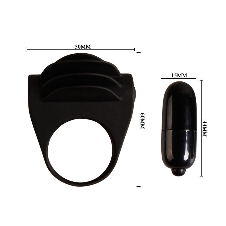 Pretty Love Chester Anello Vibrante con Stimolatore Clitoride Nero – immagine 6
