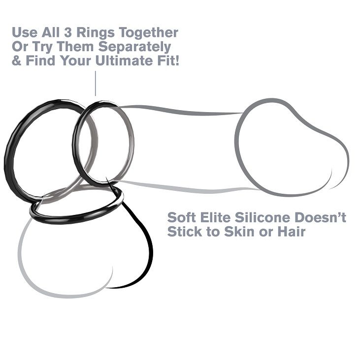 Fantasy C-Ringz Set 3 Anelli Stamina in Silicone