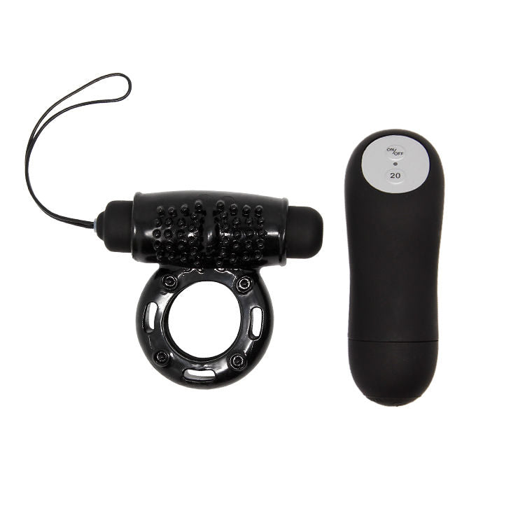 Baile Anello Vibrante con Telecomando e Stimolatore Clitoride Nero