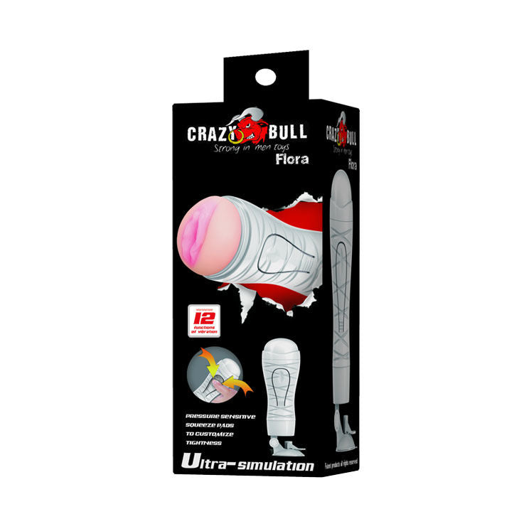 Crazy Bull Flora Masturbatore Vagina Vibrante Ricaricabile con Ventosa – immagine 10