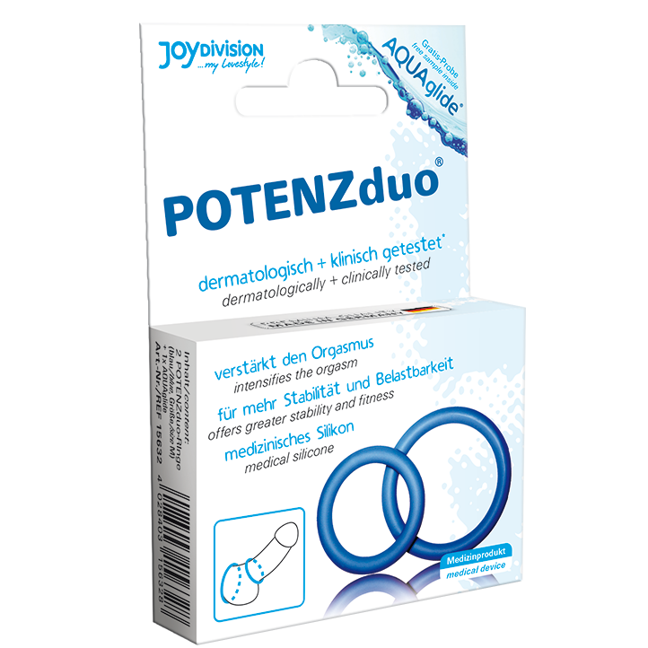 Joydivision Potenzduo Anelli Pene e Testicoli Blu Taglia XL – immagine 2