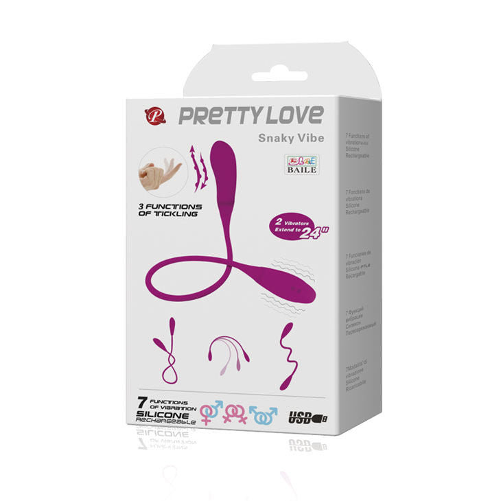Pretty Love Snaky Vibe Vibratore Doppio con Funzione Solletico – immagine 9