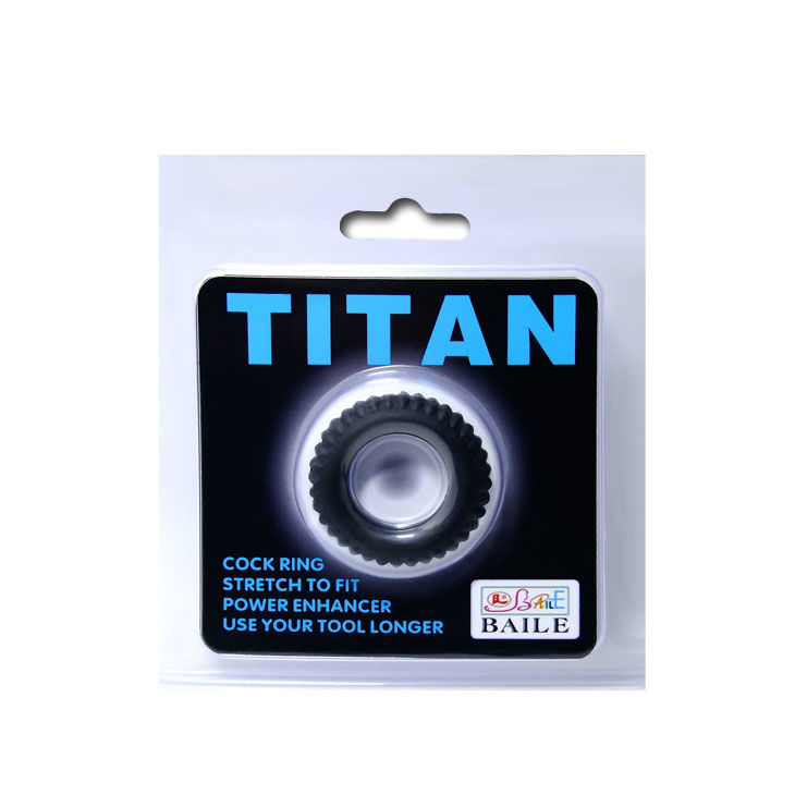 Baile Titan Cockring in Silicone Nero 1,9 cm – immagine 5