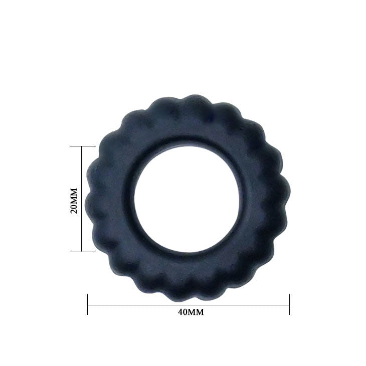 Baile Titan Cockring in Silicone Nero 2 cm – immagine 4