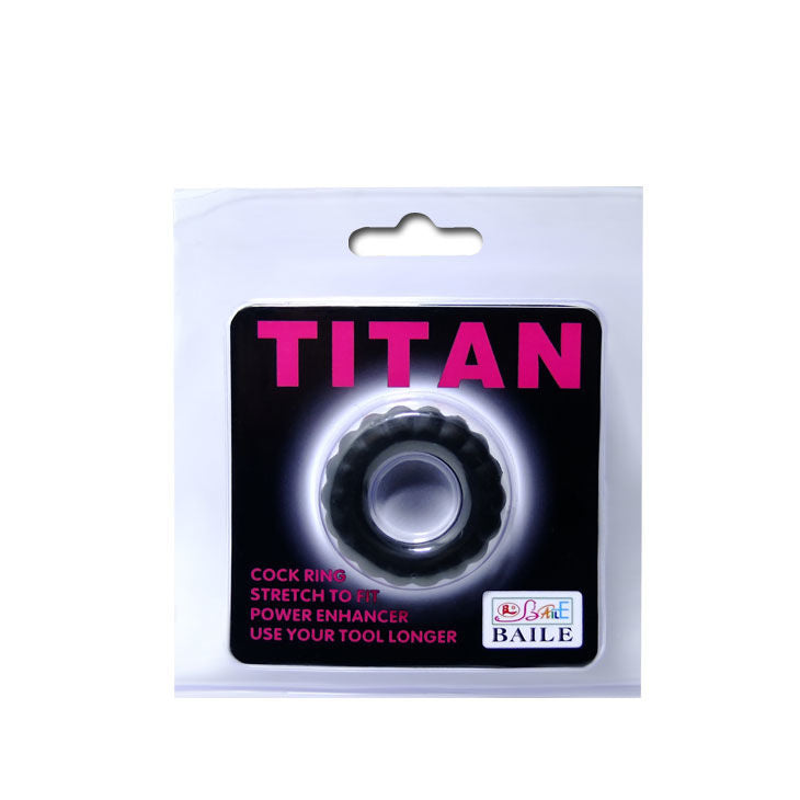 Baile Titan Cockring in Silicone Nero 2 cm – immagine 5