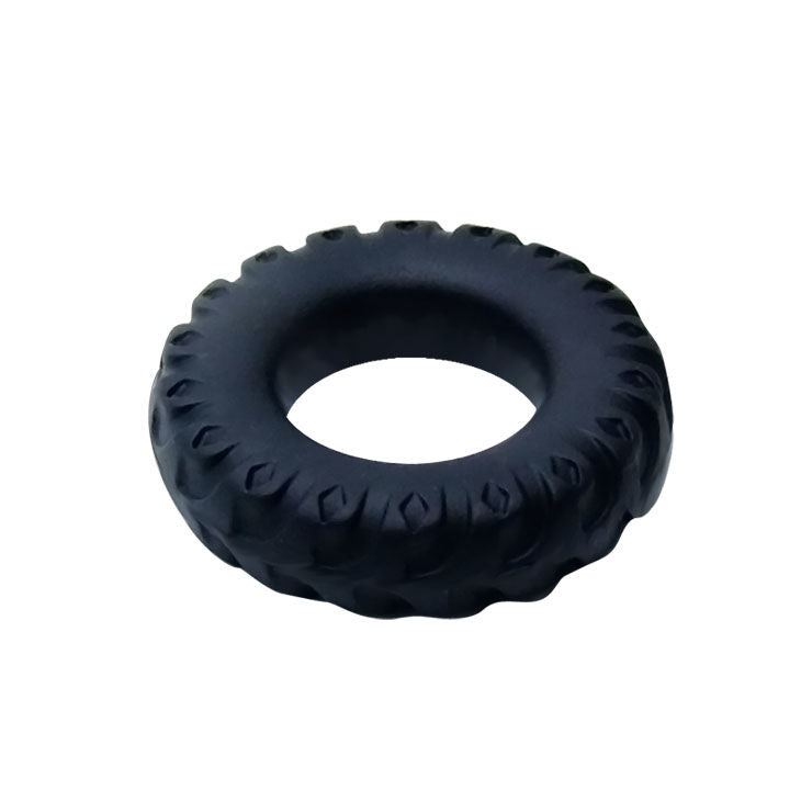 Baile Titan Cockring in Silicone Nero e Verde 2 cm – immagine 3
