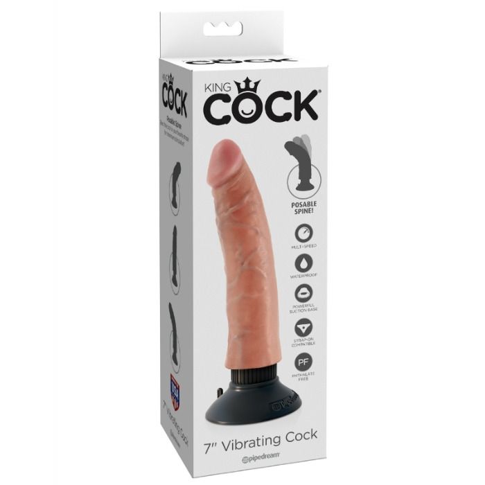 King Cock Dildo Vibrante Realistico 17,78 cm