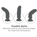 King Cock dildo vibrante realistico 23 cm color carne – foto 6