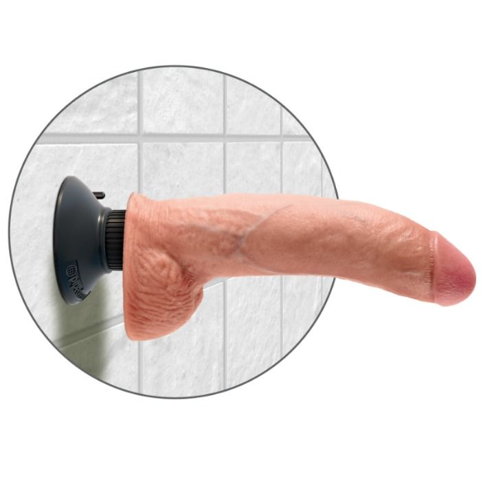 King Cock Dildo Vibrante Realistico con Testicoli 23 cm – immagine 3