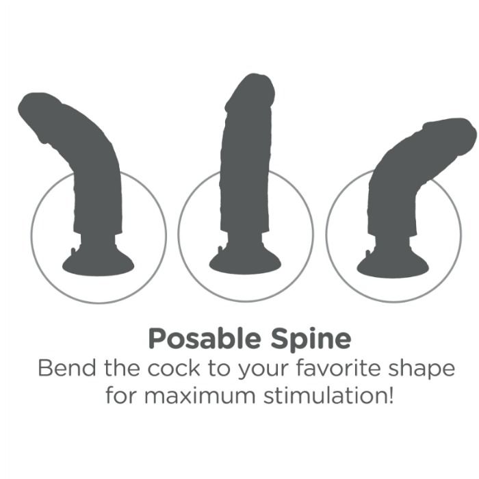 King Cock Dildo Vibrante Realistico con Testicoli 23 cm – immagine 5