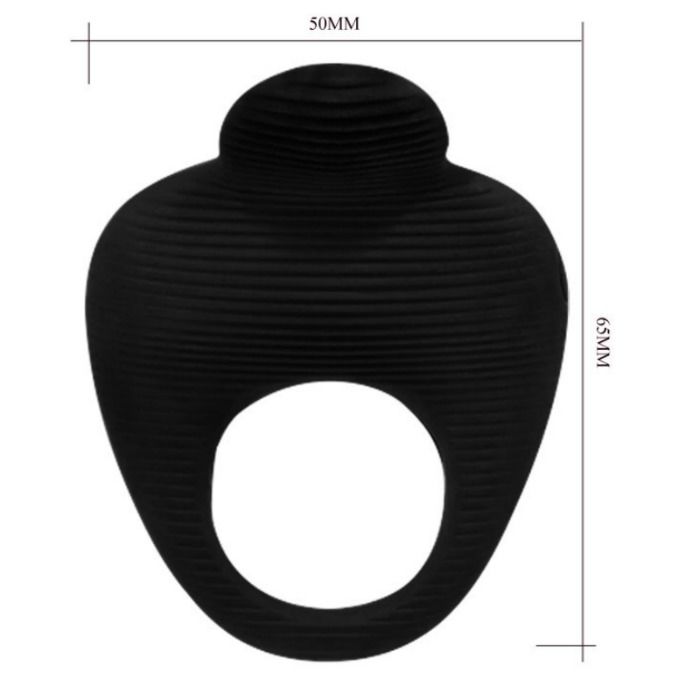 Pretty Love Thimble Anello Vibrante per il Pene Nero – immagine 4