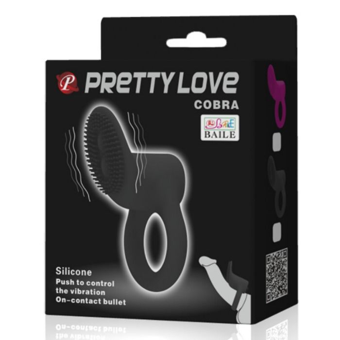 Pretty Love Cobra Anello Vibrante per il Pene Nero – immagine 7