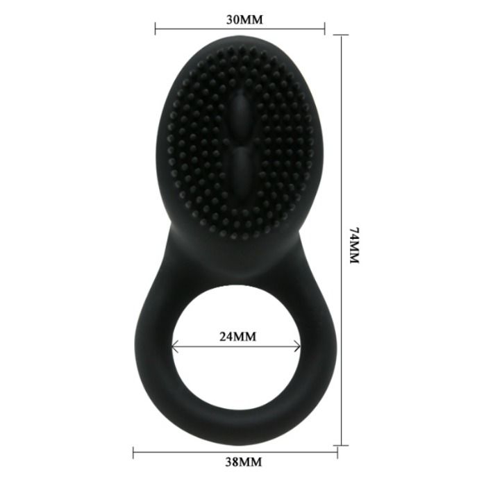 Pretty Love Cobra Anello Vibrante per il Pene Nero – immagine 5