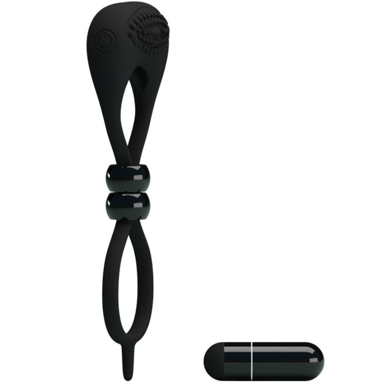 Pretty Love Anello Doppio Vibrante per Pene e Testicoli Nero – immagine 2