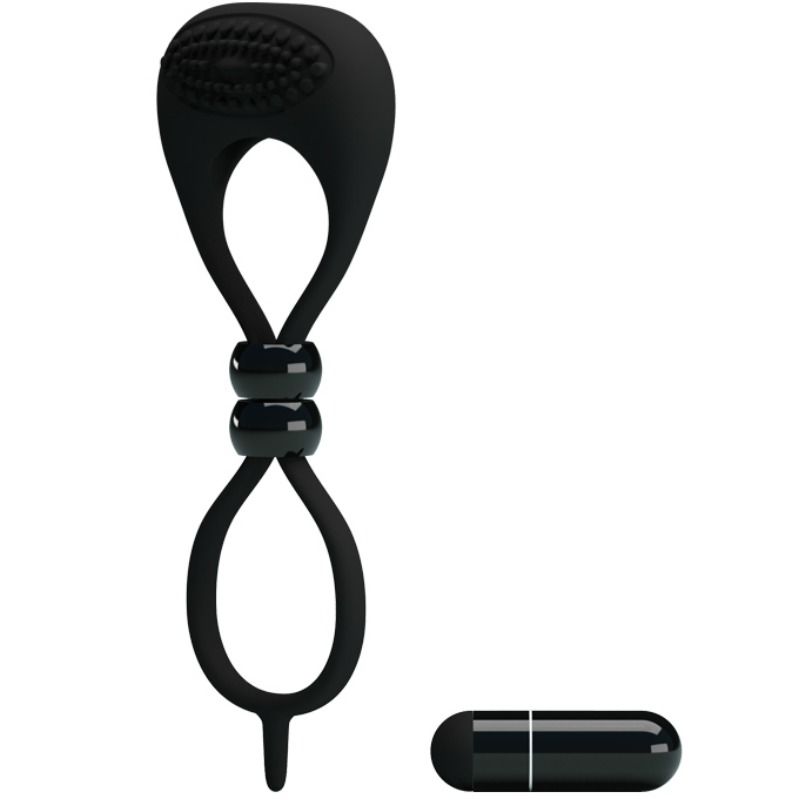 Pretty Love Anello Doppio Vibrante per Pene e Testicoli Nero – immagine 3