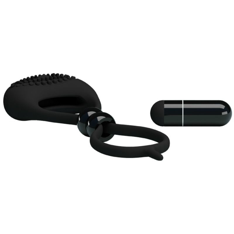 Pretty Love Anello Doppio Vibrante per Pene e Testicoli Nero – immagine 5