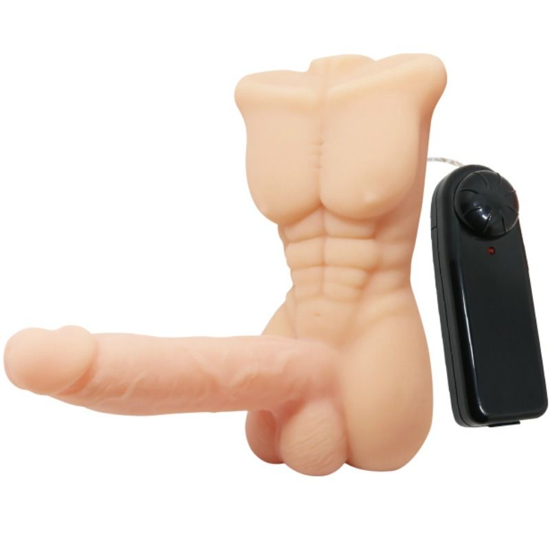 Baile Temptation Bigger Man Torso Maschile con Pene Vibrante – immagine 2