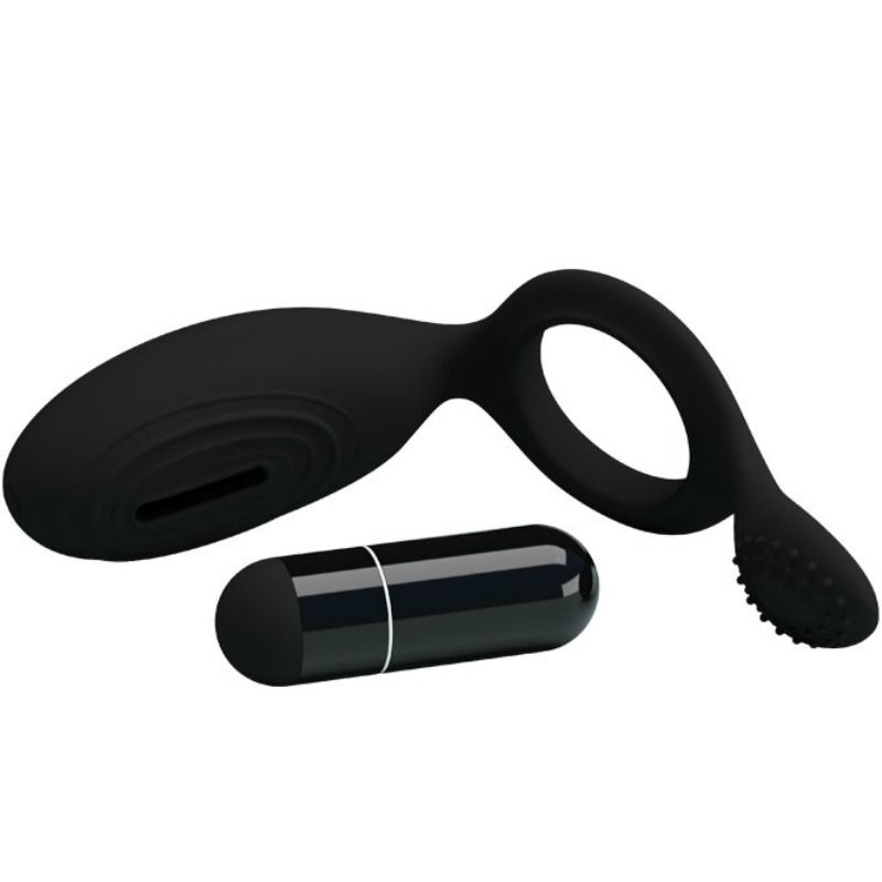 Pretty Love Ethel Anello Vibrante con Stimolatore Clitoride Nero – immagine 4