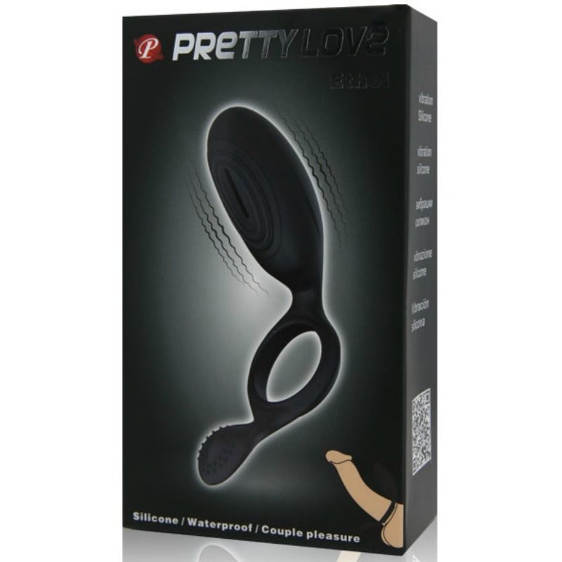 Pretty Love Ethel Anello Vibrante con Stimolatore Clitoride Nero – immagine 10