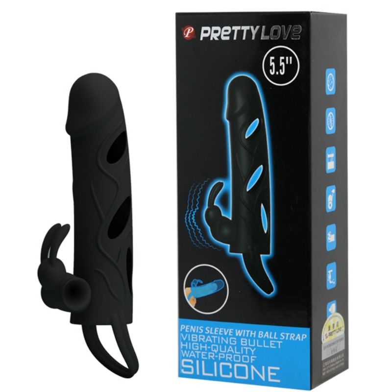Pretty Love Guaina Vibrante in Silicone con Anello Testicoli 14 cm – immagine 8