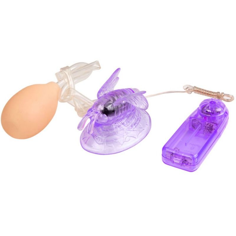 Baile Farfalla Vibrante Stimolatore Clitoride con Pompetta Lilla