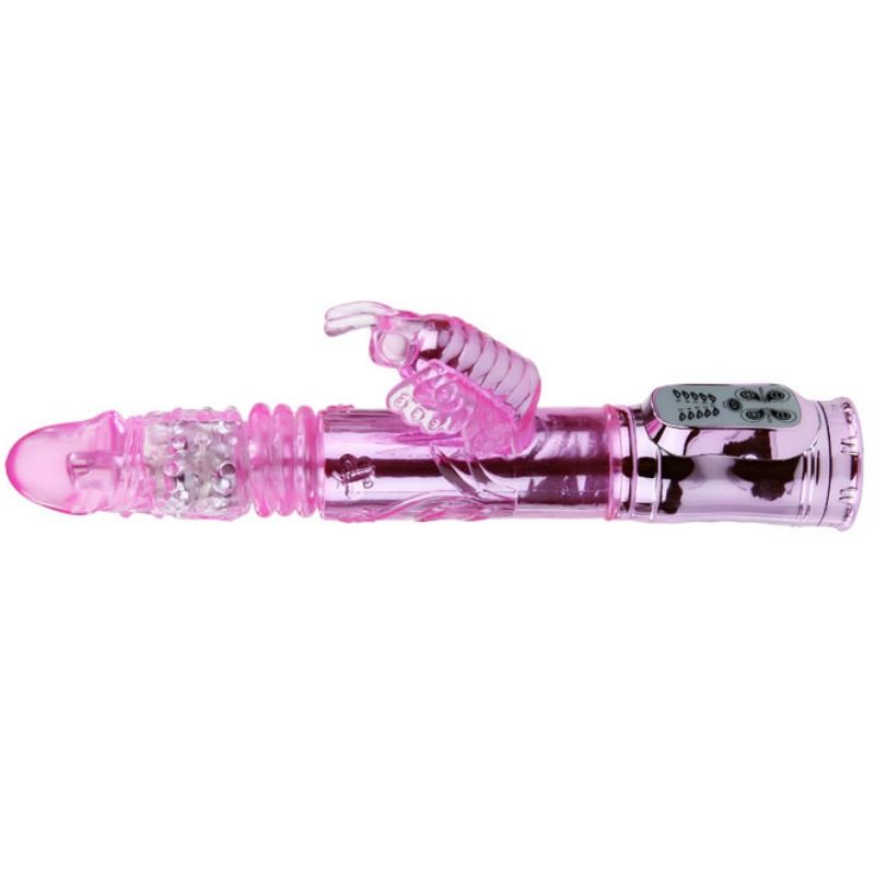 Baile Throbbing Butterfly Vibratore Rabbit Rotante Su e Giù Ricaricabile – immagine 5