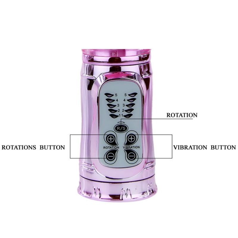 Baile Throbbing Butterfly Vibratore Rabbit Rotante Su e Giù Ricaricabile – immagine 10