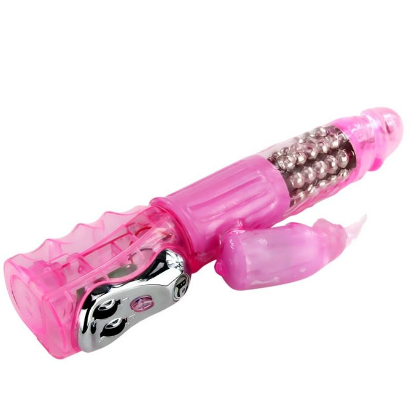 Baile Vibratore Rabbit Rotante Multivelocità in TPR – immagine 3
