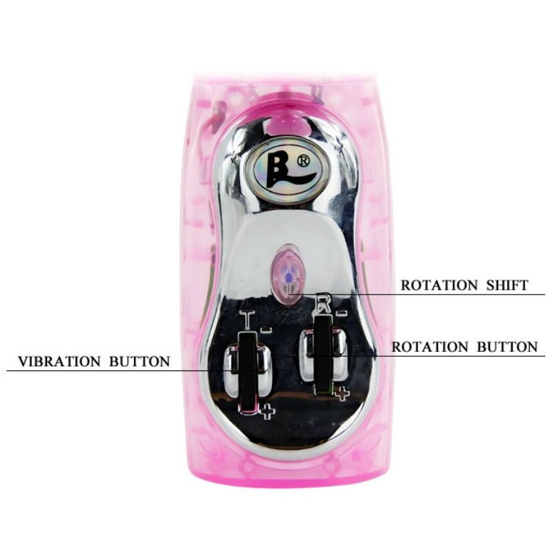 Baile Vibratore Rabbit Rotante Multivelocità in TPR – immagine 6