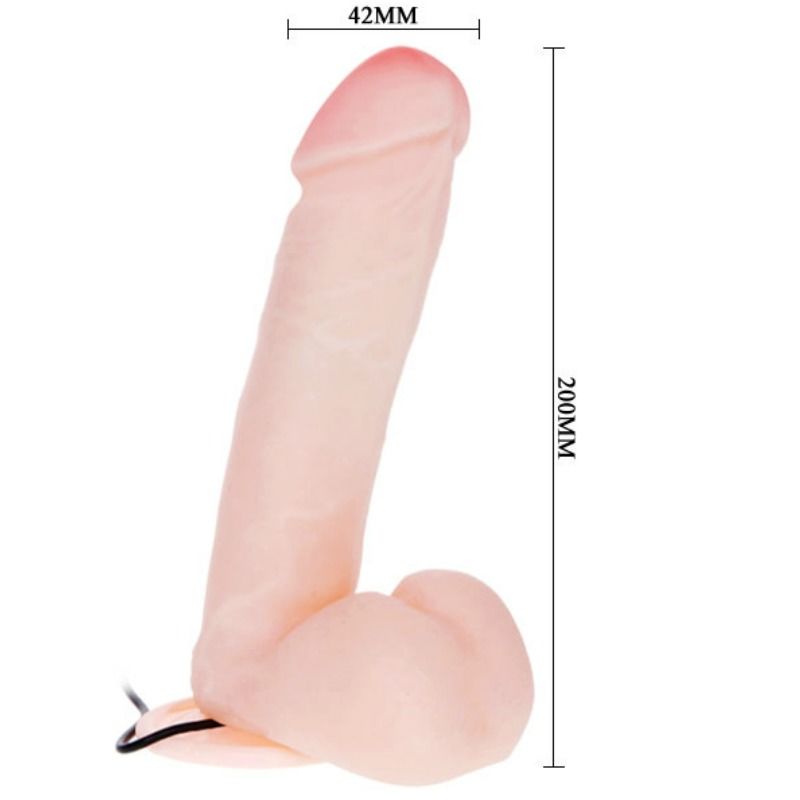 Baile Dildo Realistico Vibrante con Ventosa 20 cm – immagine 4