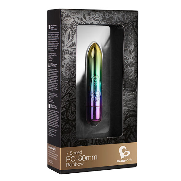Rocks-Off RO-80mm Proiettile Vibrante 7 Velocità Arcobaleno – immagine 2