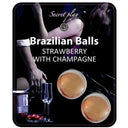 Secretplay palline brasiliane fragola e champagne set 2 pezzi